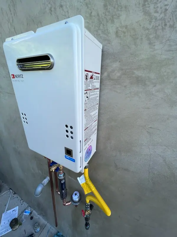 Tankless water heater installation for Glenell homes